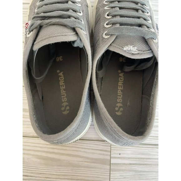 Superga Gray Canvas Sneakers in Size us 6, eu 36 - Picture 7 of 10